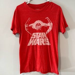 Star Wars Men’s Tshirt Red with White Tie Fighter